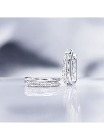 DIAMOND & CO Weißgold-Creolen "Créole Maya" mit Diamanten