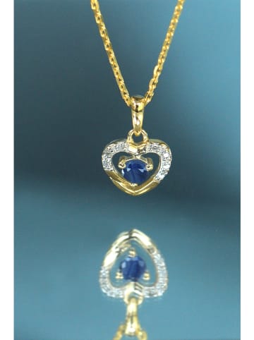 DIAMANTA Złota zawieszka "Heart" z diamentami