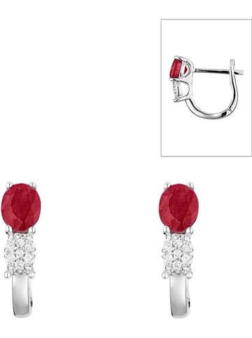 CARATELLI Witgouden oorringen "Lisemore" met diamanten