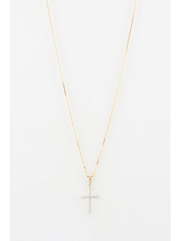 CARATELLI Gouden hanger "Croix brillante" met diamanten