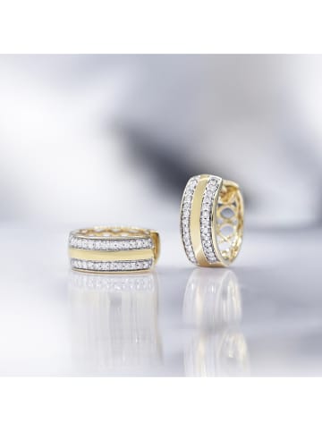 CARATELLI Gold-Ohrstecker "Pavée d'Amour" mit Diamanten