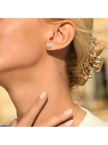CARATELLI Weißgold-Ohrstecker "Canberra" mit Diamanten