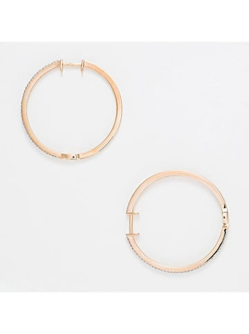 DIAMANTA Złote kolczyki-kreole "Elégantes Créoles" z diamentami