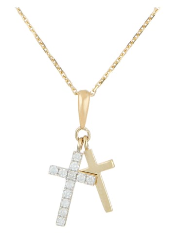 DIAMOND & CO Gouden hanger "Ma foi" met diamanten