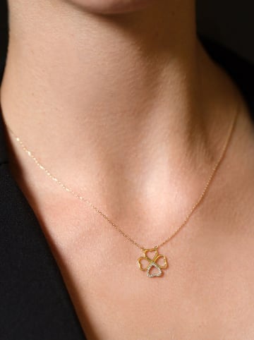 DIAMANTA Gold-Halskette "Roselani" mit Diamanten - (L)42 cm