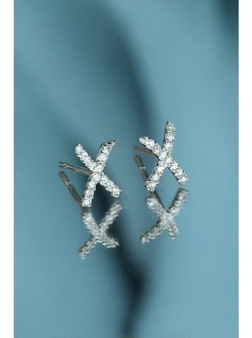DIAMANTA Weißgold-Ohrstecker "Life" mit Diamanten