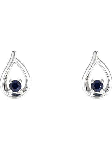 CARATELLI Złote kolczyki-wkrętki "Mots Doux" z szafirami