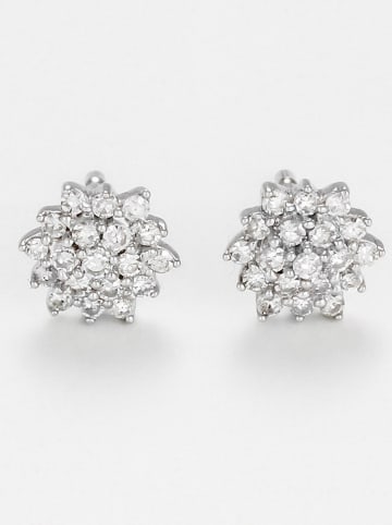 DIAMANTA Witgouden oorstekers "Beauté majestueuse" met diamanten