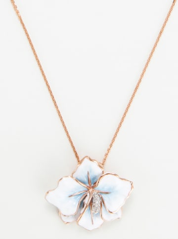 DIAMANTA Roségouden hanger "Althaea" met diamanten