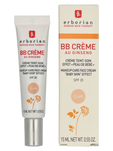 erborian BB-Creme "Au Ginseng 5-In-1 Baby Skin Effect - Clair" - LSF 20, 15 ml