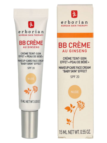 erborian BB-Creme "Au Ginseng 5-In-1 Baby Skin Effect - Nude" - LSF 20, 15 ml