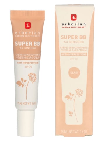 erborian BB-Creme "Super BB Covering Care-Cream - Clair" - LSF 20, 15 ml