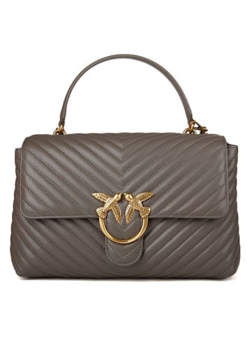 Pinko Leren handtas grijs - (B)34 x (H)22 x (D)13 cm