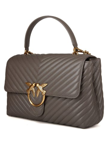 Pinko Leder-Henkeltasche in Grau - (B)34 x (H)22 x (T)13 cm