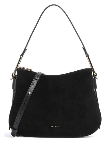 COCCINELLE Leder-Schultertasche in Schwarz - (B)30 x (H)21 x (T)9 cm