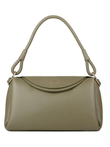 COCCINELLE Leren schoudertas kaki - (B)29 x (H)20 x (D)13 cm