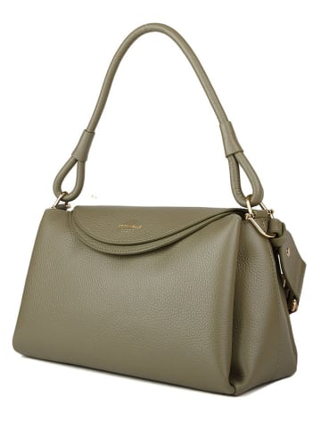 COCCINELLE Leder-Schultertasche in Khaki - (B)29 x (H)20 x (T)13 cm