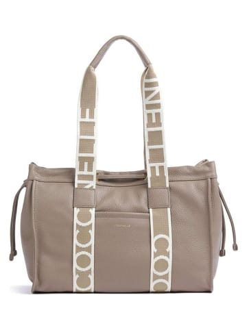 COCCINELLE Leder-Schultertasche in Beige - (B)35 x (H)25 x (T)15 cm