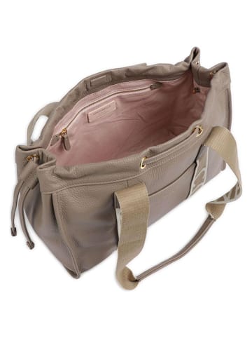 COCCINELLE Leder-Schultertasche in Beige - (B)35 x (H)25 x (T)15 cm