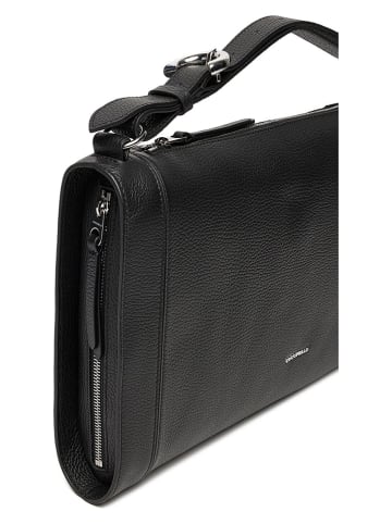 COCCINELLE Leder-Henkeltasche in Schwarz - (B)39 x (H)26 x (T)6 cm