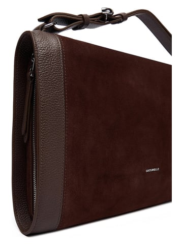 COCCINELLE Leren handtas bruin - (B)39 x (H)26 x (D)6 cm