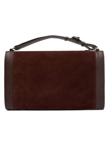 COCCINELLE Leder-Henkeltasche in Braun - (B)39 x (H)26 x (T)6 cm