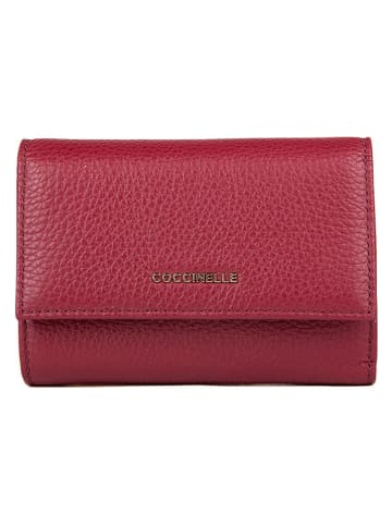 COCCINELLE Leder-Geldbörse in Rot - (B)14 x (H)10 cm