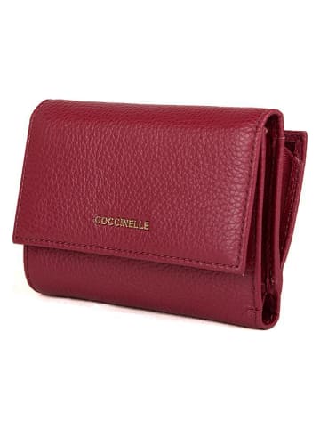 COCCINELLE Leren portemonnee rood - (B)14 x (H)10 cm