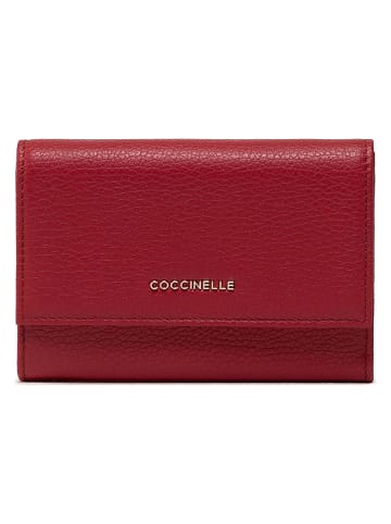 COCCINELLE Leren portemonnee rood - (B)14 x (H)10 cm