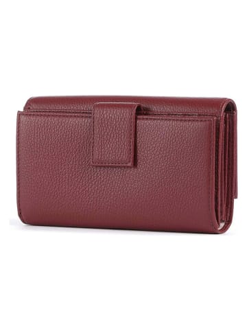 COCCINELLE Skórzany portfel w kolorze bordowym - 19 x 10 cm