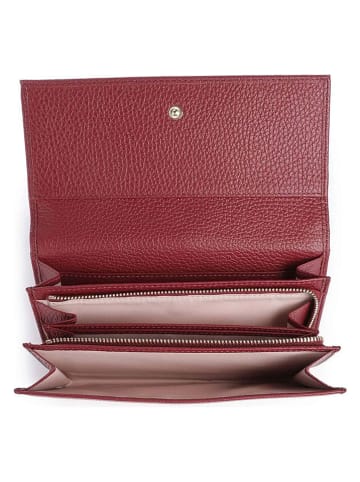 COCCINELLE Leder-Geldbörse in Bordeaux - (B)19 x (H)10 cm