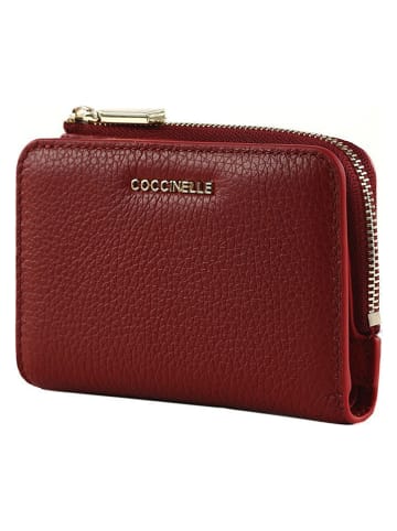 COCCINELLE Leren portemonnee bordeaux - (B)13 x (H)8 cm
