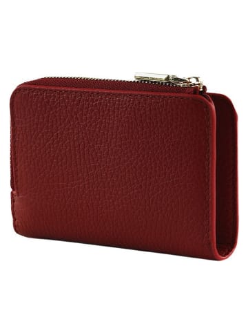 COCCINELLE Leder-Geldbörse in Bordeaux - (B)13 x (H)8 cm