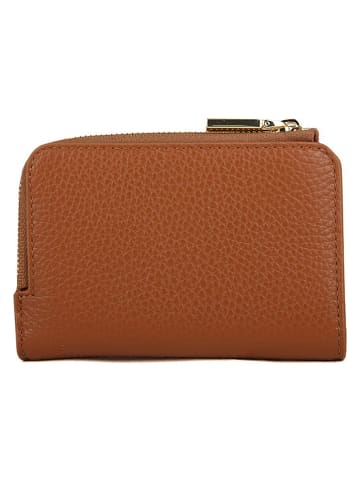 COCCINELLE Skórzany portfel w kolorze jasnobrązowym - 13 x 8 cm