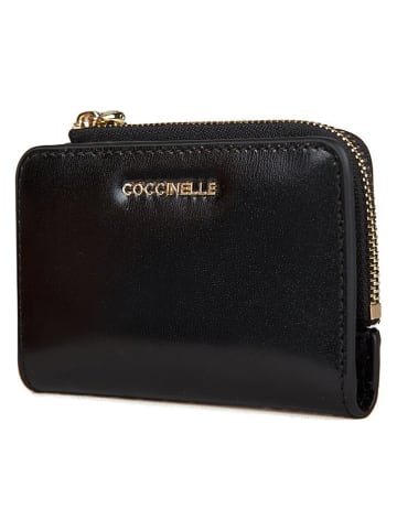 COCCINELLE Leren portemonnee zwart - (B)12 x (H)8 cm