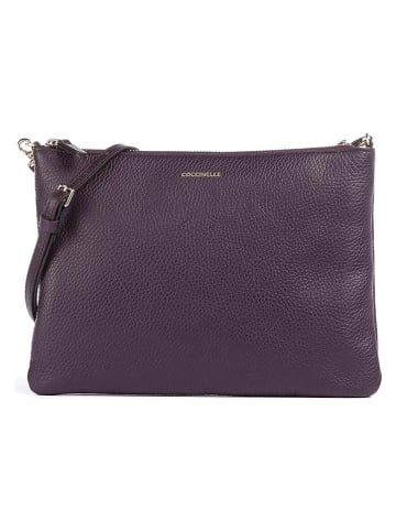 COCCINELLE Leren schoudertas paars - (B)27 x (H)19 cm