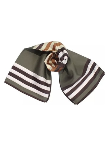 COCCINELLE Seiden-Tuch in Khaki - (L)90 x (B)90 cm