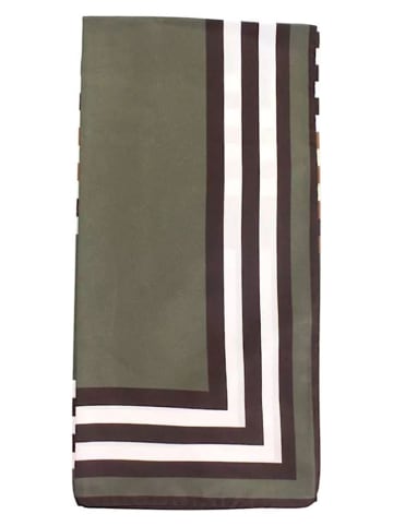 COCCINELLE Jedwabna chusta w kolorze khaki - 90 x 90 cm