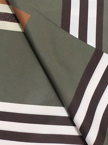 COCCINELLE Jedwabna chusta w kolorze khaki - 90 x 90 cm