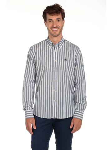 The Time of Bocha Hemd "Oxford" in Grau/ Weiß