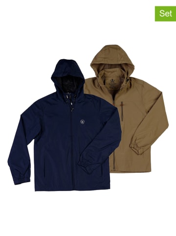 The Time of Bocha 2-delige set: tussenjassen lichtbruin/donkerblauw