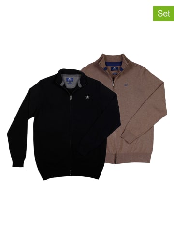 The Time of Bocha Kardigany (2 szt.) w kolorze jasnobrązowo-czarnym