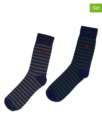 The Time of Bocha 2-delige set: sokken donkerblauw/kaki/grijs