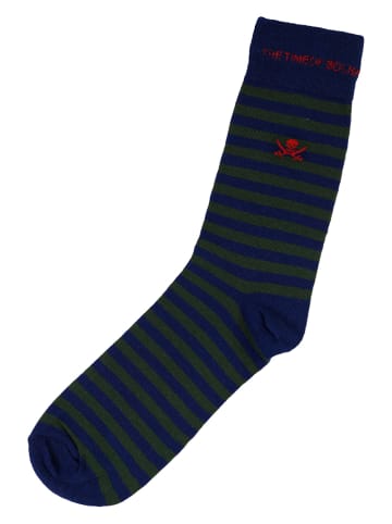 The Time of Bocha Sokken donkerblauw/kaki