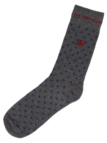 The Time of Bocha Sokken grijs/donkerblauw