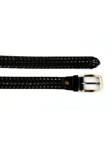 The Time of Bocha Leder-Gürtel in Schwarz