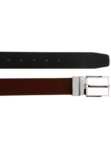 The Time of Bocha Wende-Leder-Gürtel in Schwarz/ Braun