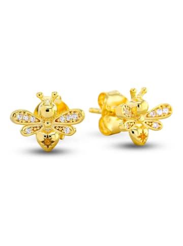 CHARM'S Vergulde oorstekers met edelstenen