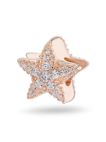 CHARM'S Rosévergulde bead met edelstenen