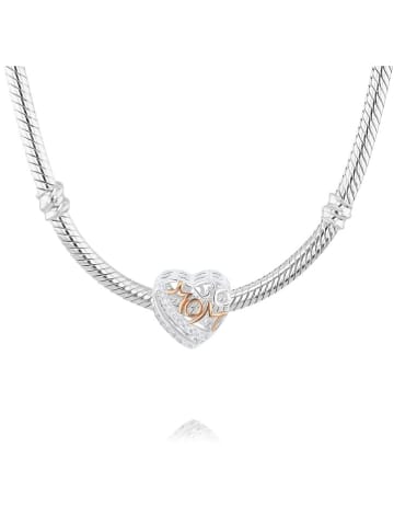 CHARM'S Rosévergulde bead met edelstenen